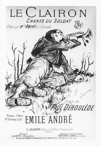 Front cover of Le Clairon, Chants du Soldat, by Paul Deroulède by French School
